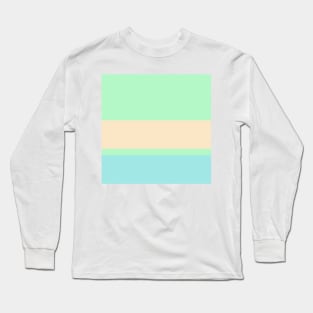 A solitary pot-pourri of Light Pink, Blue Lagoon, Magic Mint and Pale Peach stripes. Long Sleeve T-Shirt